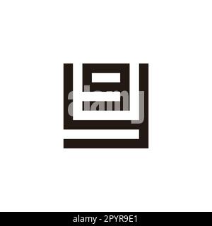 Letter gy yg g y square geometric symbol simple logo vector Stock Vector