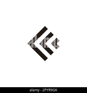 Letter C arrow, square geometric symbol simple logo vector Stock Vector