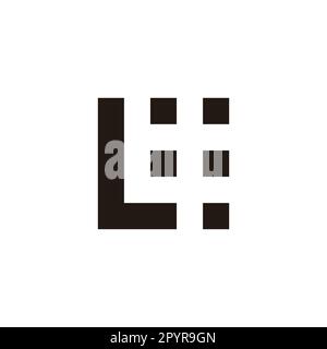 Letter L squares, building geometric symbol simple logo vector Stock Vector