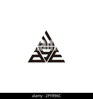 Letter a, w, g and E triangles geometric symbol simple logo vector Stock Vector
