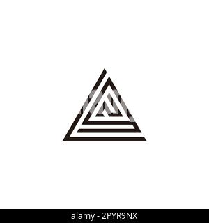 Letter L, g and N triangle geometric symbol simple logo vector Stock Vector