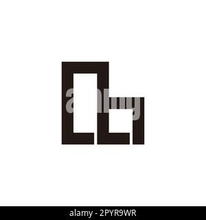 Letter M shaped L geometric symbol simple logo vector Stock Vector