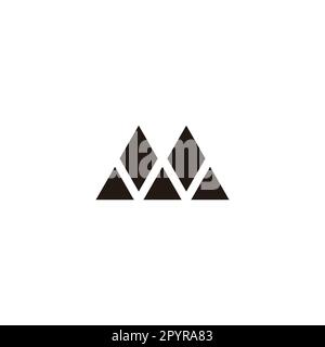 Letter M gems geometric symbol simple logo vector Stock Vector