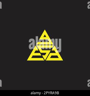 Letter E, S, a and g triangles geometric symbol simple logo vector Stock Vector