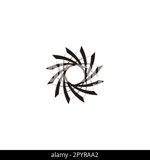 Rounded, hole geometric symbol simple logo vector Stock Vector