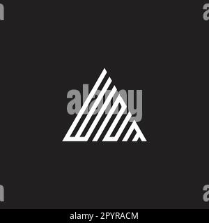 Letter W, N and m triangle geometric symbol simple logo vector Stock Vector