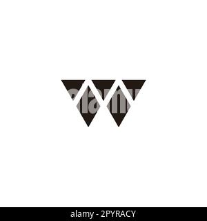 Letter W gems geometric symbol simple logo vector Stock Vector