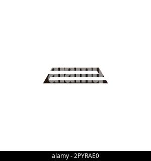 Number 2 gold geometric symbol simple logo vector Stock Vector