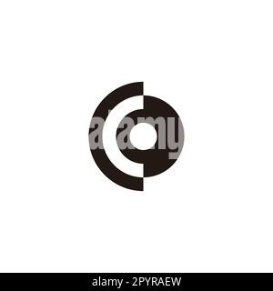Letter CD circle, dot geometric symbol simple logo vector Stock Vector