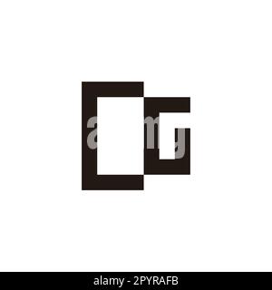 Letter CG square geometric symbol simple logo vector Stock Vector