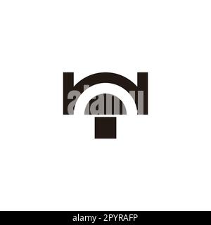 Letter W mushroom geometric symbol simple logo vector Stock Vector