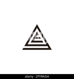 Letter E in g, triangle geometric symbol simple logo vector Stock Vector