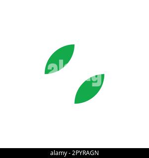 Letter S two leaves geometric symbol simple logo vector Stock Vector