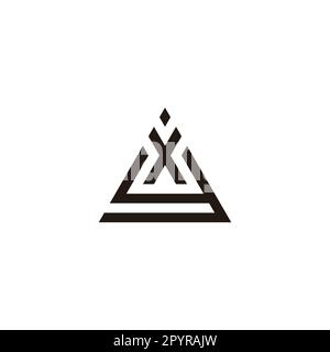 Letter x and y triangle geometric symbol simple logo vector Stock Vector