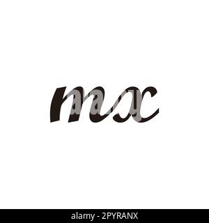 Letter mx connect geometric symbol simple logo vector Stock Vector