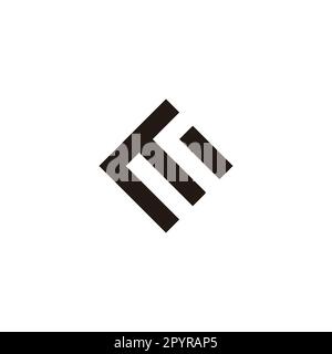 Letter t and m square geometric symbol simple logo vector Stock Vector