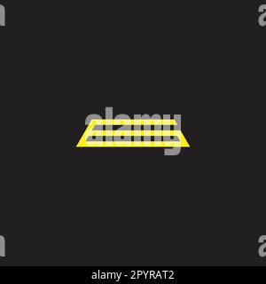Number 6 gold geometric symbol simple logo vector Stock Vector