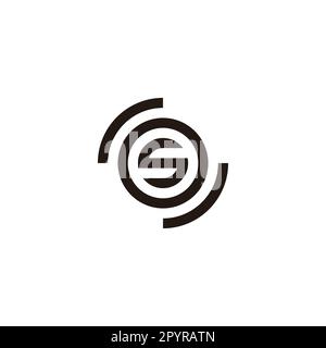 Letter o and s hourglass, circle geometric symbol simple logo vector Stock Vector