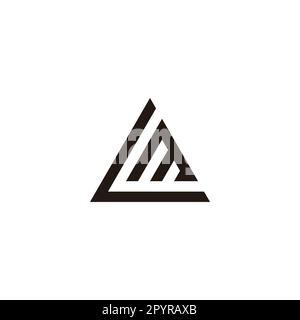 Letter L and m triangle geometric symbol simple logo vector Stock Vector