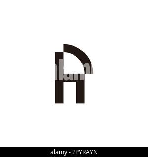 Letter h diamond geometric symbol simple logo vector Stock Vector