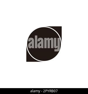 Leaf, circle geometric symbol simple logo vector Stock Vector