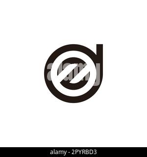 Letter Z in d, circle geometric symbol simple logo vector Stock Vector