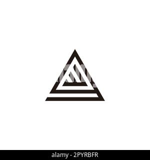 Letter W in g, triangle geometric symbol simple logo vector Stock Vector