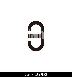 Number 3 capsule geometric symbol simple logo vector Stock Vector