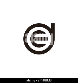 Letter E in d, circle geometric symbol simple logo vector Stock Vector