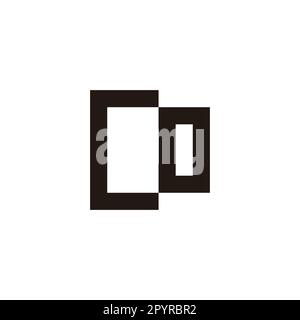 Letter Co square geometric symbol simple logo vector Stock Vector