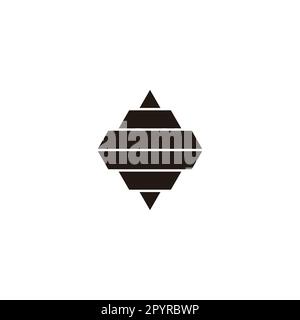 Island city and building  geometric symbol simple logo vector Stock Vector