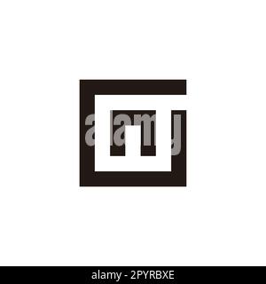 Letter n in G, square geometric symbol simple logo vector Stock Vector
