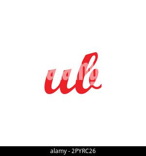 Letter ub connect geometric symbol simple logo vector Stock Vector