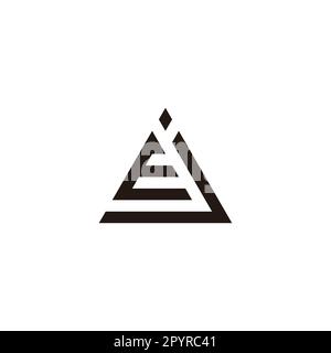 Letter E and j triangle geometric symbol simple logo vector Stock Vector