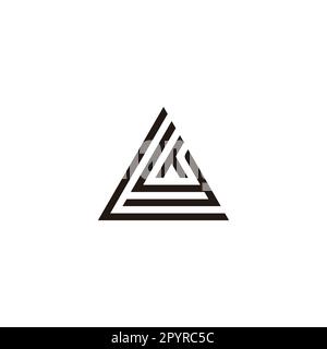 Letter L, h and y triangle geometric symbol simple logo vector Stock Vector