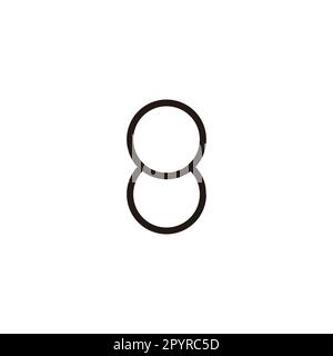 Number 8, balls geometric symbol simple logo vector Stock Vector