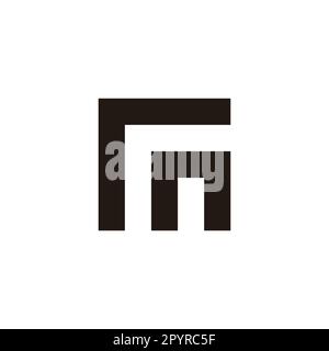 Letter rn building geometric symbol simple logo vector Stock Vector