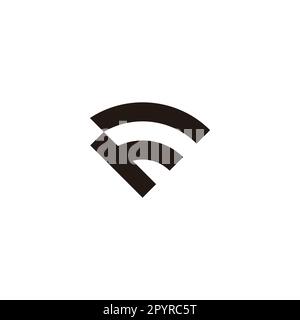 Letter h and E signal geometric symbol simple logo vector Stock Vector