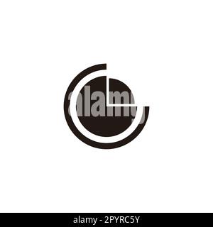 Letter G clock geometric symbol simple logo vector Stock Vector