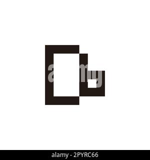 Letter Cb square geometric symbol simple logo vector Stock Vector