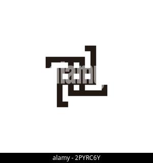 Plus, square, rounded geometric symbol simple logo vector Stock Vector