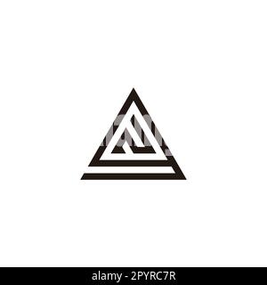 Letter N in g, triangle geometric symbol simple logo vector Stock Vector