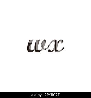 Letter wx connect geometric symbol simple logo vector Stock Vector