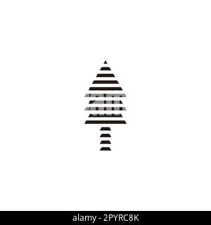 Tree, pines lines geometric symbol simple logo vector Stock Vector