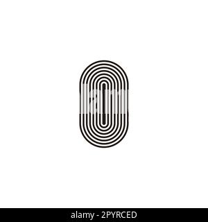 Capsule, stripes geometric symbol simple logo vector Stock Vector