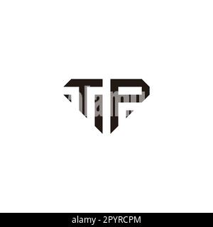 Letter T and P diamond geometric symbol simple logo vector Stock Vector