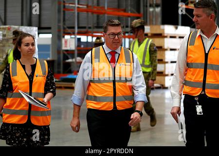 The Minister for Defence Industry, Pat Conroy during an announcement ...