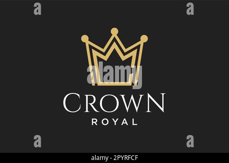 initial logo letter C with crown vector symbol illustration Stock Vector