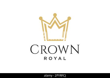 initial logo letter L with crown vector symbol illustration Stock Vector