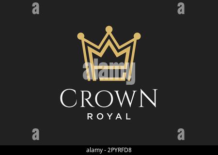 initial logo letter P with crown vector symbol illustration Stock Vector